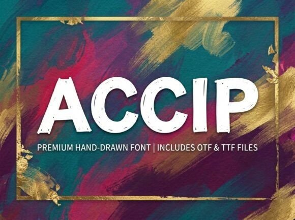 Accip: A Bold Display Font That Makes Handmade Products Shine