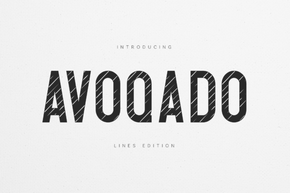 Avoqado: A Bold Striped Display Font for Impactful Branding