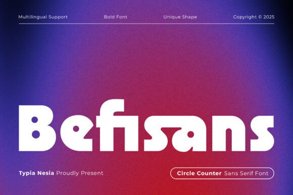 Befisans: A Bold Retro Sans Serif Display Font for Modern Web Design