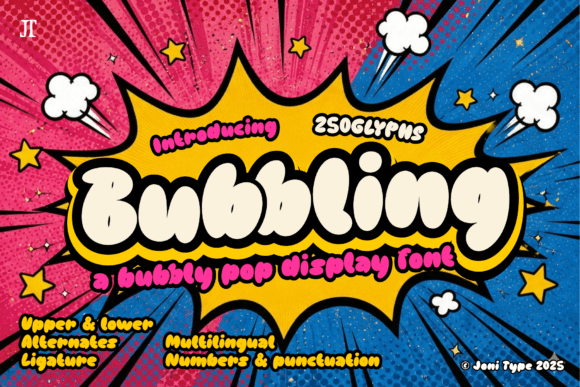 Bubbling Font: A Cheerful Display Typeface for Small Business Branding