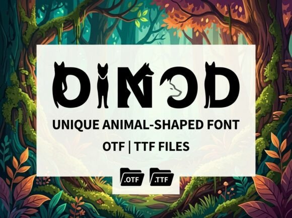 Dinod: A Bold, Geometric Display Font for Pet-Centric Brands