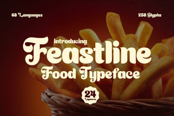 Feastline: A Chunky, Friendly Display Typeface for Digital Brands