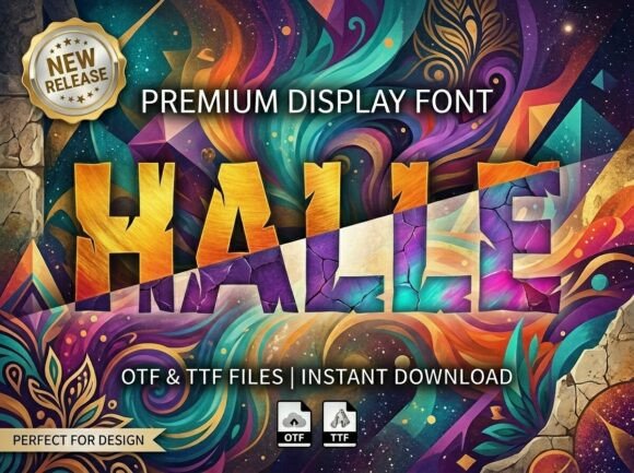Halle: A Rugged, Rhythmic Display Typeface for Editorial Impact