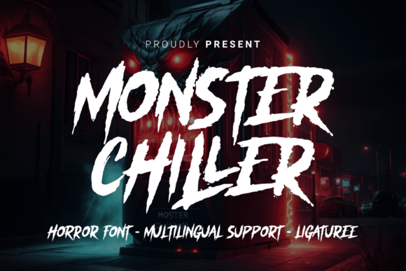 Monster Chiller: A Bold Display Font for Hauntingly Good Craft Projects