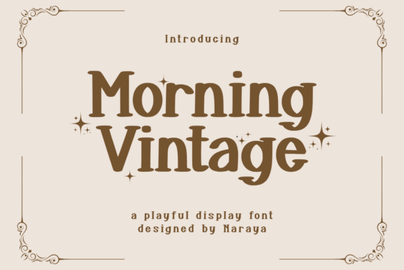 Morning Vintage: A Playful Display Font for Handmade Charm