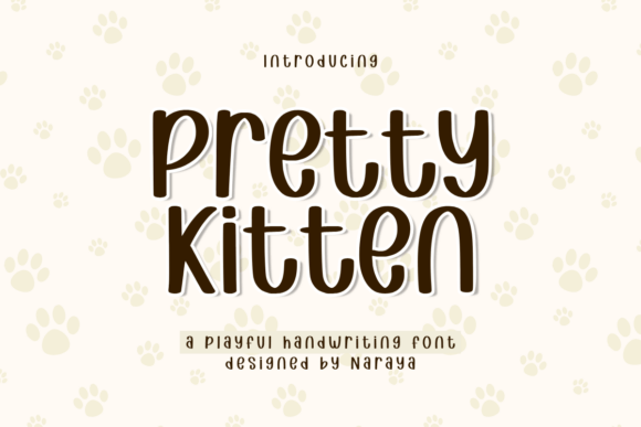 Pretty Kitten Font: Playful Charm for Handmade Labels & SVG Designs
