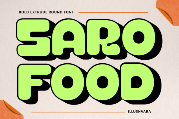 Saro Food: A Bold Display Font for Editorial Flavor