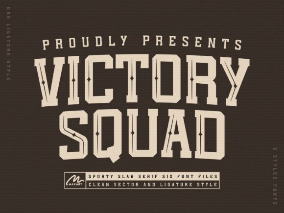 Victory Squad: A Bold Display Font That Pops on Handmade Goods